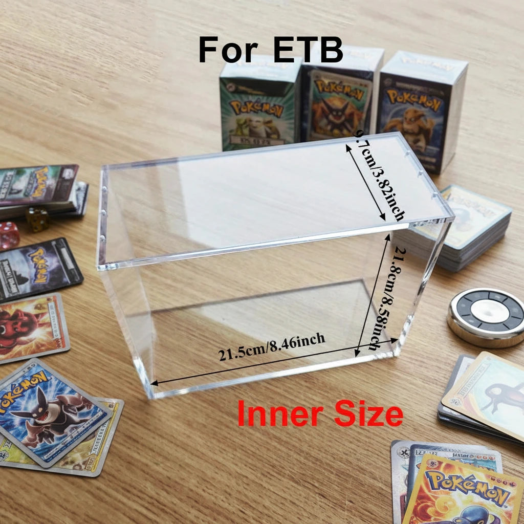 Crystal Shell Box Display Case | Clear Acrylic Protector for Sealed Collectibles