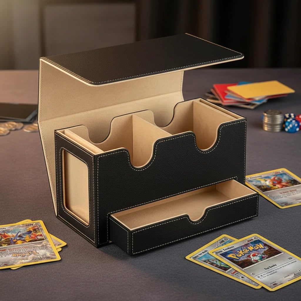 Premium Deck Storage Box for TCG Cards – Magnetic Case for Double & Triple Sleeved Decks (Collector Edition)