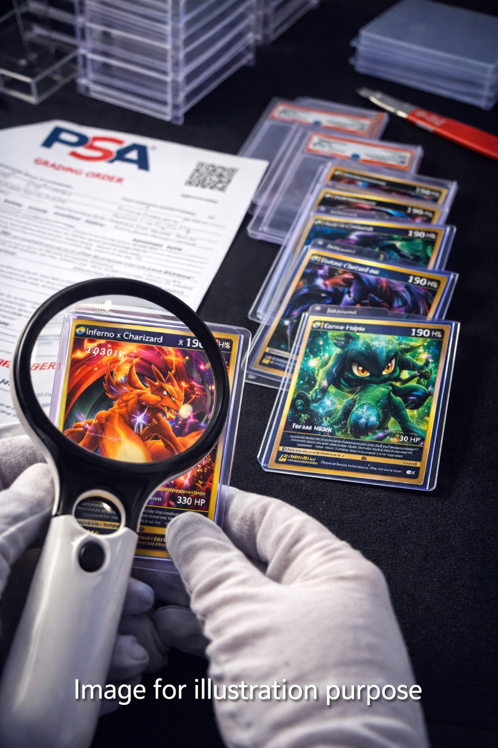 Handheld LED Magnifying Loupe (3× / 45×) – Card Inspection Tool