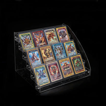 Display Series Tiered Acrylic Card Rack — Multi-Hit Showcase Stand