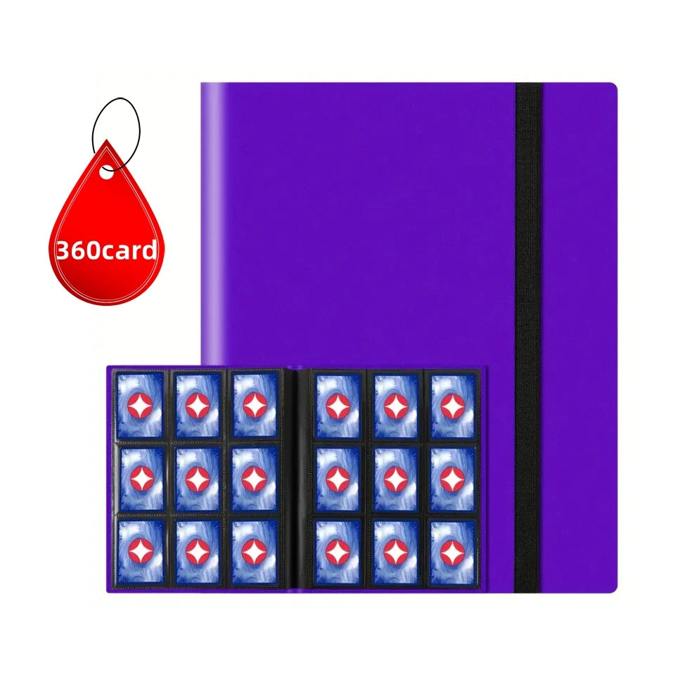 Premium Trading Card Binder — 4/9 Pocket Side-Loading Album (160/360 Capacity)