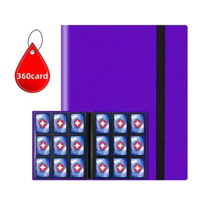 Premium Trading Card Binder — 4/9 Pocket Side-Loading Album (160/360 Capacity)