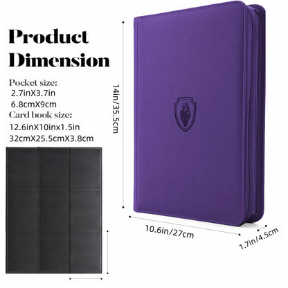 Premium 9-Pocket Zippered Trading Card Binder (360-Card Capacity)