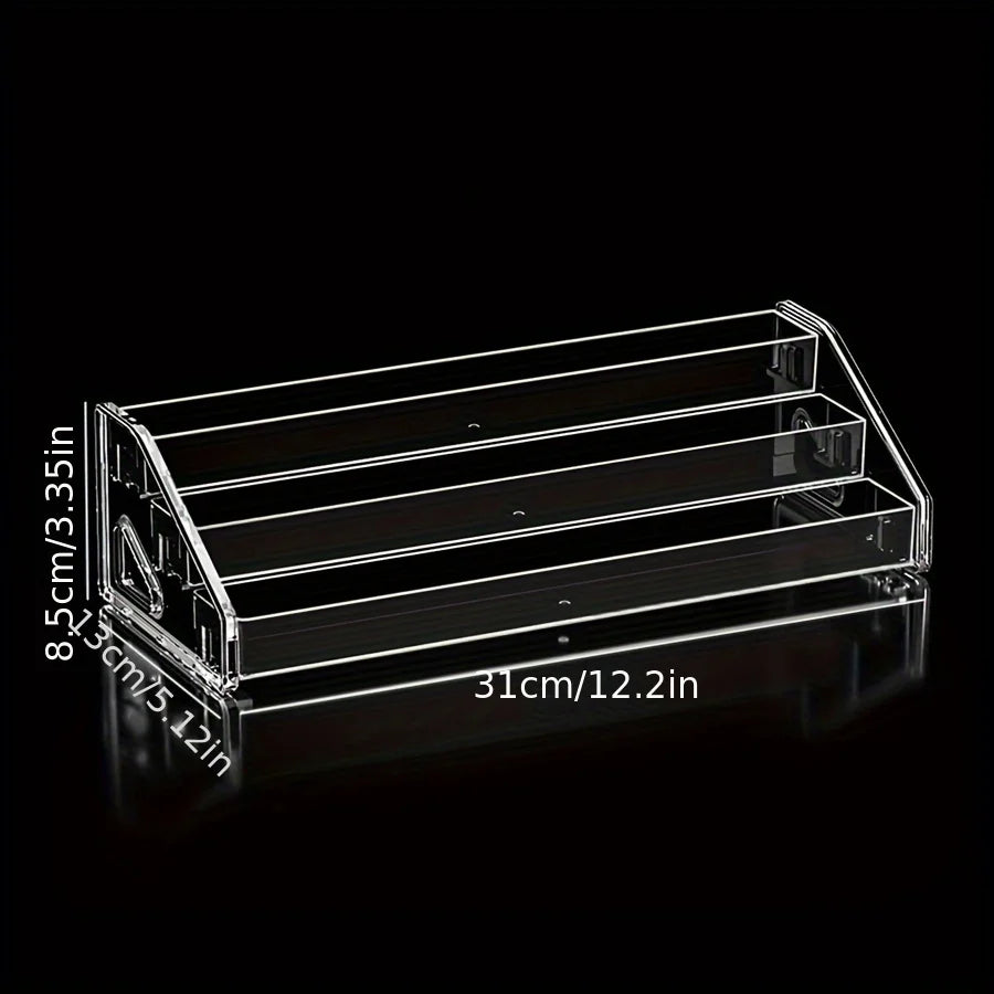 Tiered Clear Card Display Rack for TCG Hits Slabs & Pulls | Streamer Showcase Stand