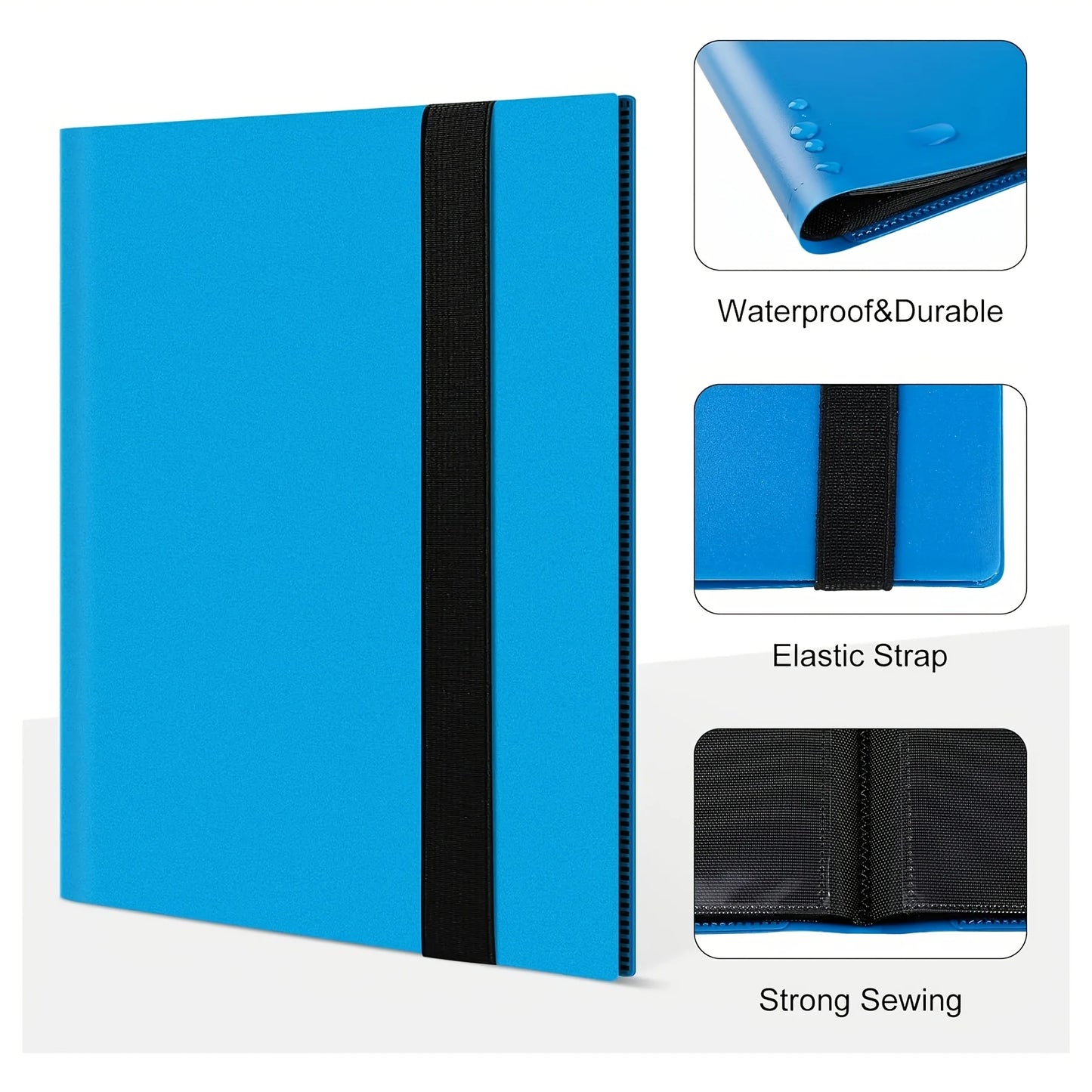 Premium Trading Card Binder — 4/9 Pocket Side-Loading Album (160/360 Capacity)