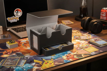 Premium Deck Storage Box for TCG Cards – Magnetic Case for Double & Triple Sleeved Decks (Collector Edition)