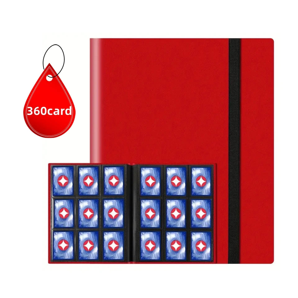 Premium Trading Card Binder — 4/9 Pocket Side-Loading Album (160/360 Capacity)