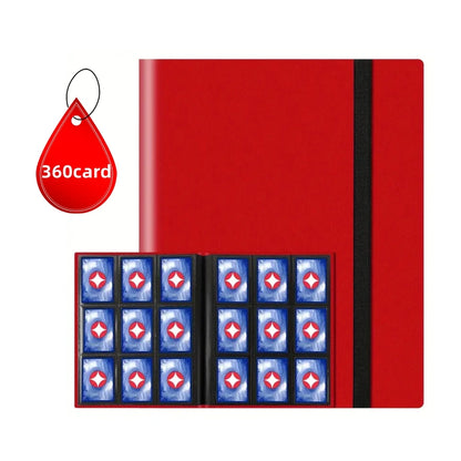 Premium Trading Card Binder — 4/9 Pocket Side-Loading Album (160/360 Capacity)