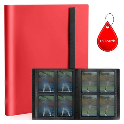 Premium Trading Card Binder — 4/9 Pocket Side-Loading Album (160/360 Capacity)
