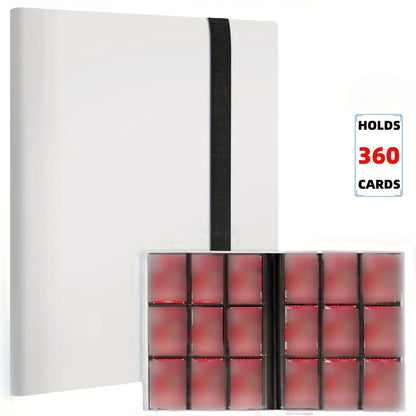 Premium Trading Card Binder — 4/9 Pocket Side-Loading Album (160/360 Capacity)