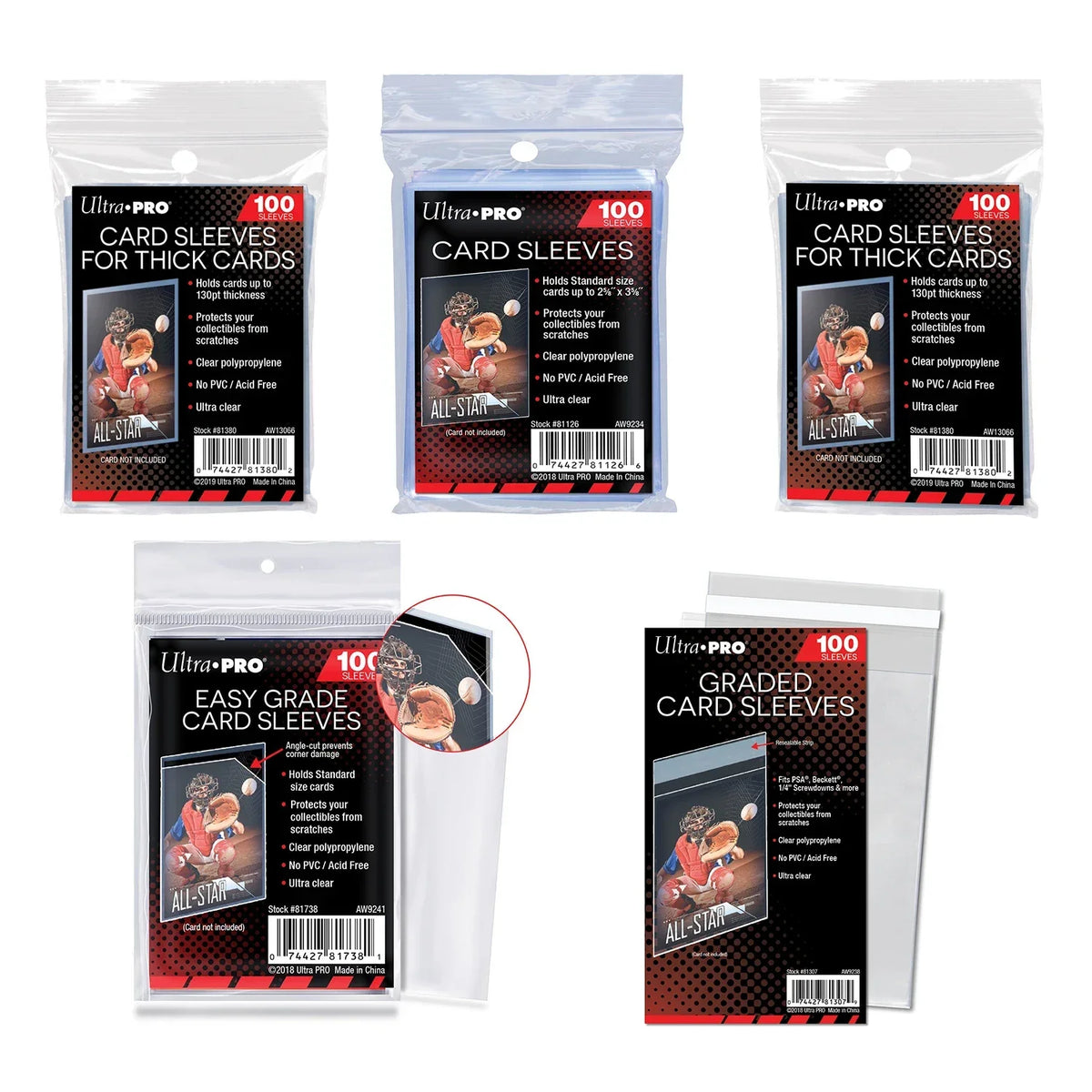 TCG Grading Prep Soft Card Sleeves (100 Pack) — Ultra Clear Protection