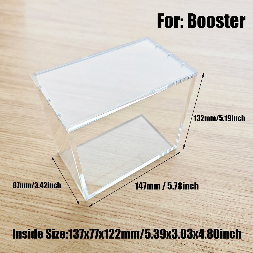 Crystal Shell Box Display Case | Clear Acrylic Protector for Sealed Collectibles