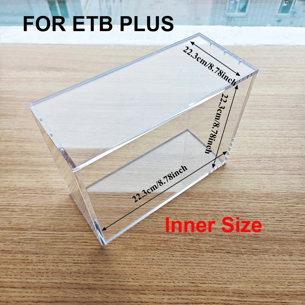Crystal Shell Box Display Case | Clear Acrylic Protector for Sealed Collectibles