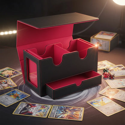 Premium Deck Storage Box for TCG Cards – Magnetic Case for Double & Triple Sleeved Decks (Collector Edition)