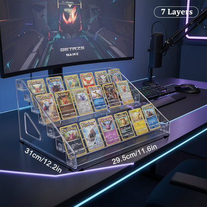 Tiered Acrylic Display Showcase • Multi-Level TCG Stand