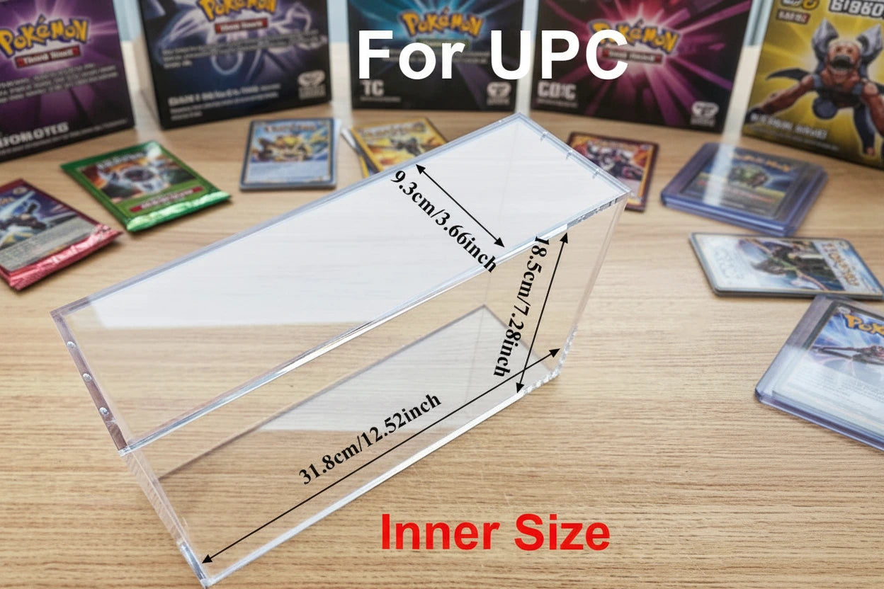 Crystal Shell Box Display Case | Clear Acrylic Protector for Sealed Collectibles