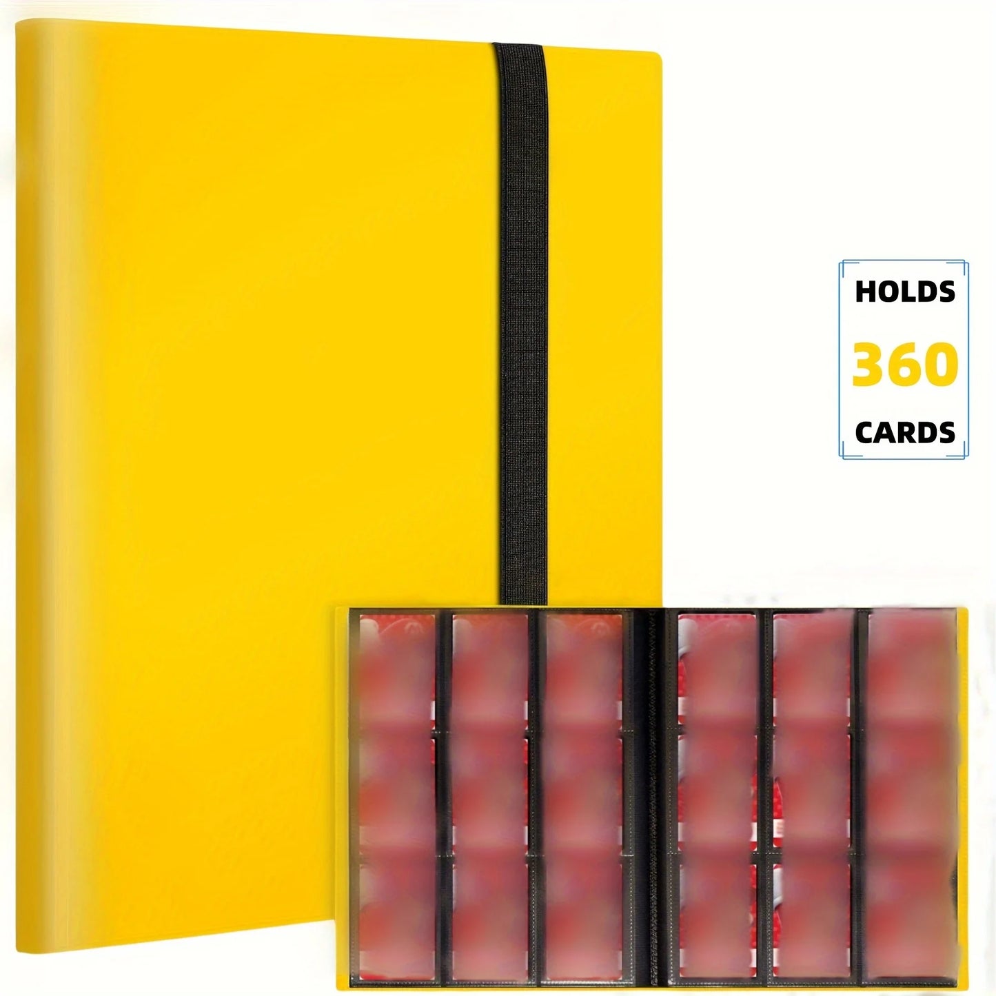 Premium Trading Card Binder — 4/9 Pocket Side-Loading Album (160/360 Capacity)