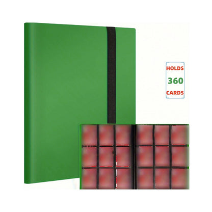 Premium Trading Card Binder — 4/9 Pocket Side-Loading Album (160/360 Capacity)