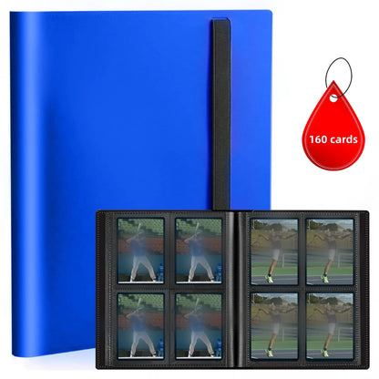 Premium Trading Card Binder — 4/9 Pocket Side-Loading Album (160/360 Capacity)