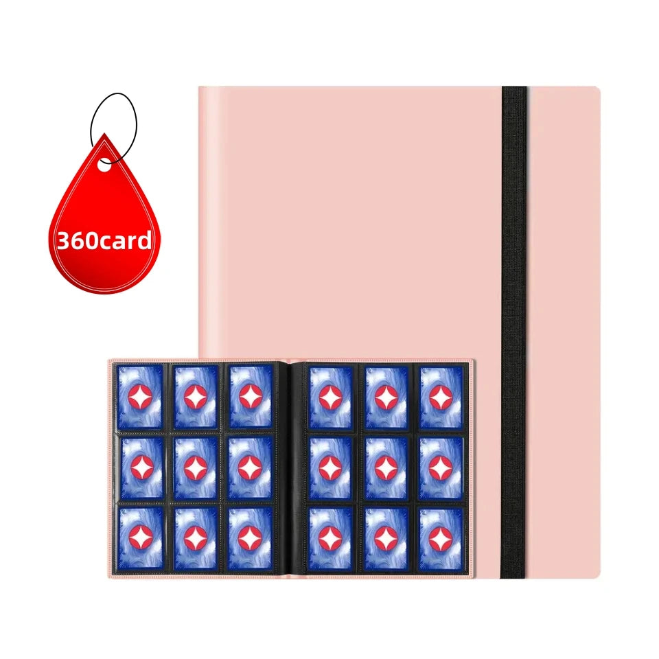 Premium Trading Card Binder — 4/9 Pocket Side-Loading Album (160/360 Capacity)