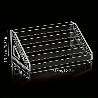 Tiered Clear Card Display Rack for TCG Hits Slabs & Pulls | Streamer Showcase Stand