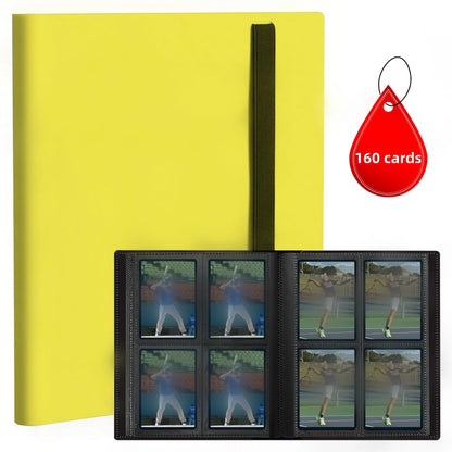 Premium Trading Card Binder — 4/9 Pocket Side-Loading Album (160/360 Capacity)