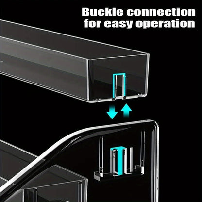 Tiered Clear Card Display Rack for TCG Hits Slabs & Pulls | Streamer Showcase Stand