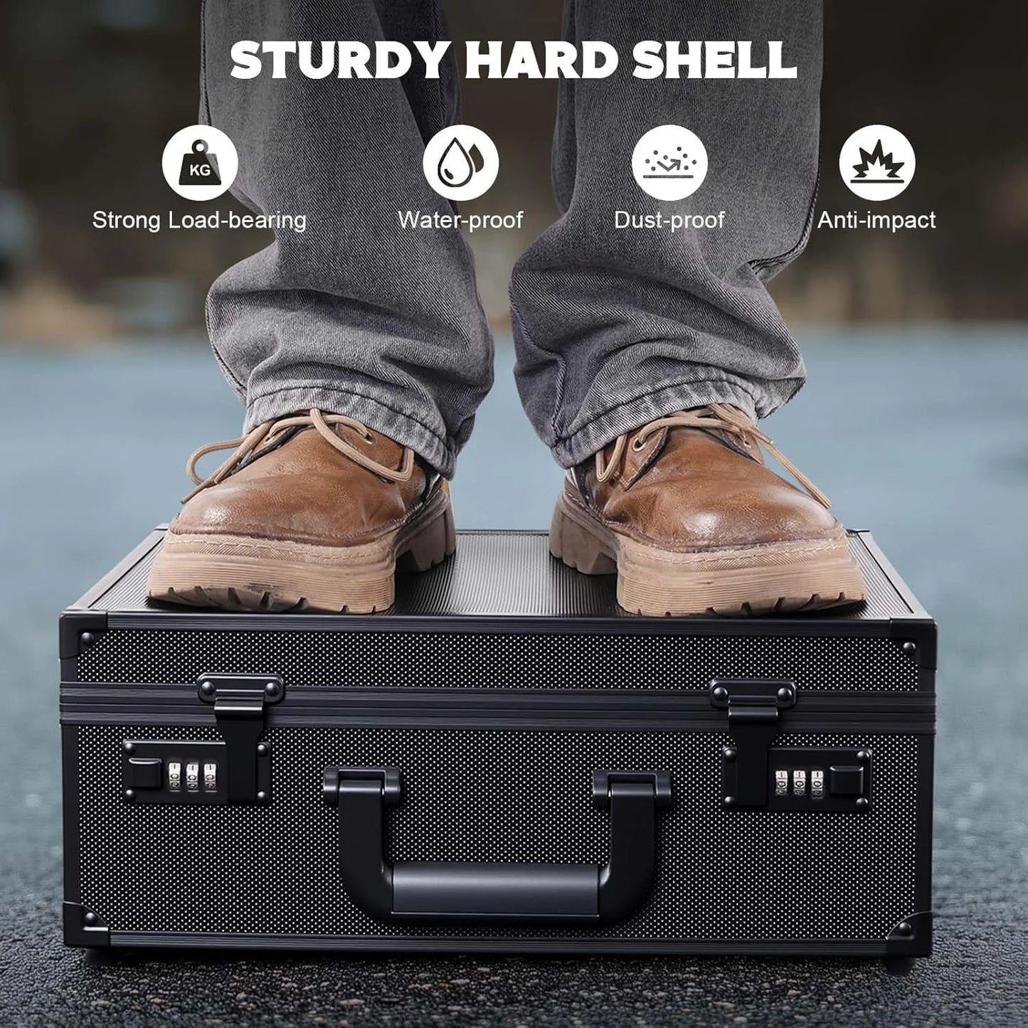 Card Storage Case — Combination Lock & Dividers
