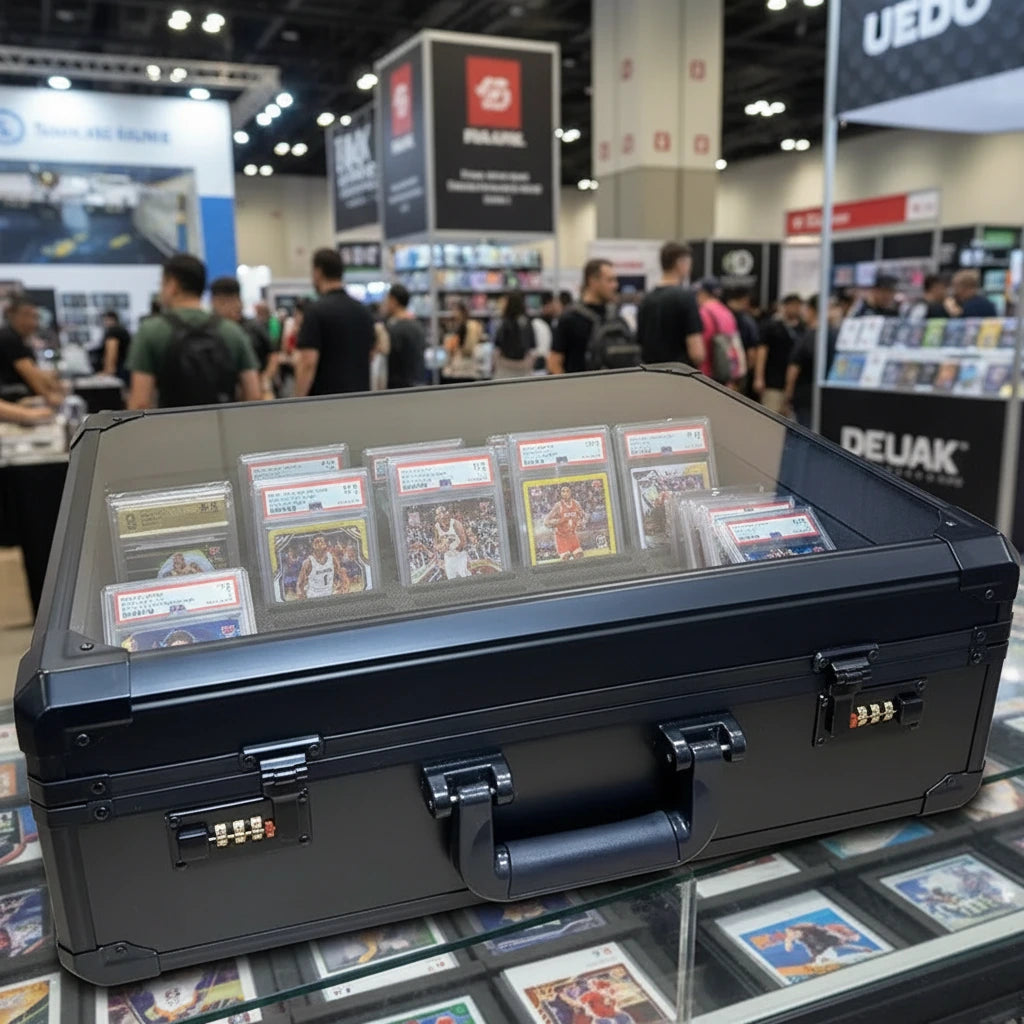 Hard Shell Card Storage Suitcase — Multi-Slot Holder